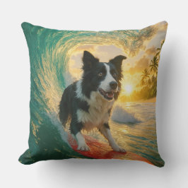 Surfen op Border Collie Buitenkussen