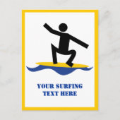 Surfen op cadeautjes, surfen op surfboardpapier briefkaart (Voorkant)