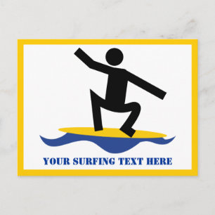 Surfen op cadeautjes, surfen op surfboardpapier briefkaart