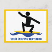 Surfen op cadeautjes, surfen op surfboardpapier briefkaart (Voorkant)