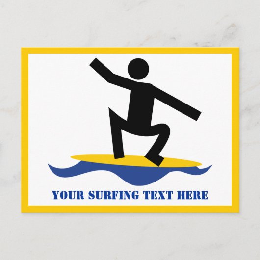 Surfen op cadeautjes, surfen op surfboardpapier briefkaart (Voorkant)