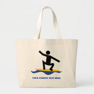 Surfen op cadeautjes, surfen op surfboardpapier grote tote bag