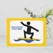 Surfen op cadeautjes, surfen op surfboardpapier kaart (Staand voorkant)