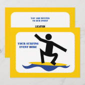 Surfen op cadeautjes, surfen op surfboardpapier kaart (Voorkant / Achterkant)