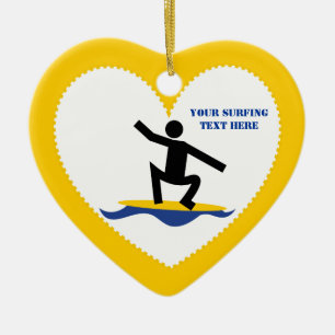 Surfen op cadeautjes, surfen op surfboardpapier keramisch ornament