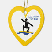 Surfen op cadeautjes, surfen op surfboardpapier keramisch ornament (Links)