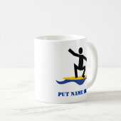 Surfen op cadeautjes, surfen op surfboardpapier koffiemok (Voorkant rechts)