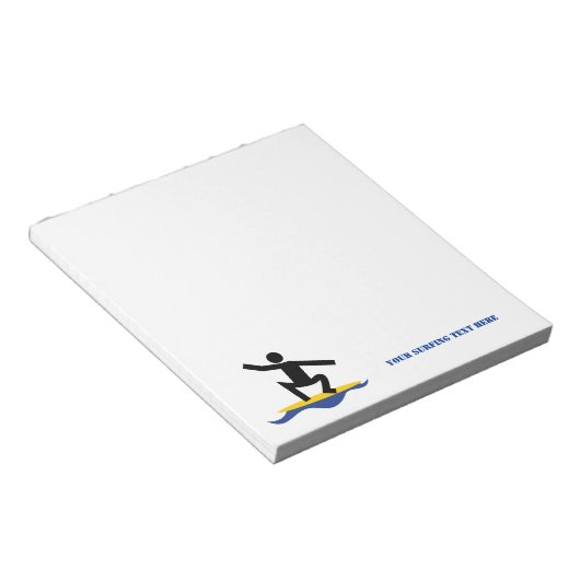 Surfen op cadeautjes, surfen op surfboardpapier notitieblok (Schuin)