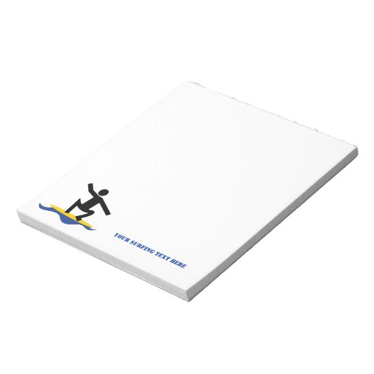 Surfen op cadeautjes, surfen op surfboardpapier notitieblok (Linkerzijde)