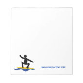 Surfen op cadeautjes, surfen op surfboardpapier notitieblok (Voorkant)