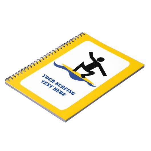 Surfen op cadeautjes, surfen op surfboardpapier notitieboek (Linkerzijde)