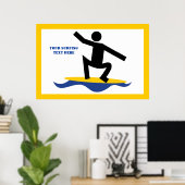 Surfen op cadeautjes, surfen op surfboardpapier poster (Thuiskantoor)