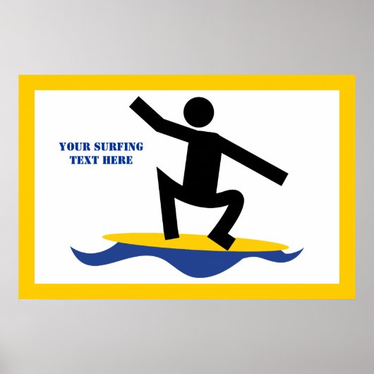 Surfen op cadeautjes, surfen op surfboardpapier poster (Voorkant)