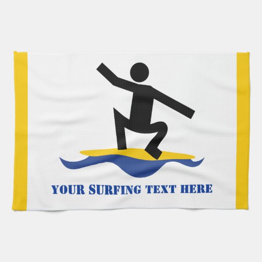 Surfen op cadeautjes, surfen op surfboardpapier theedoek (Horizontaal)
