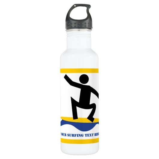 Surfen op cadeautjes, surfen op surfboardpapier waterfles  (Voorkant)