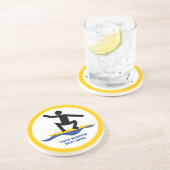 Surfen op cadeautjes, surfen op surfboardpapier zandsteen onderzetter (Zijkant)