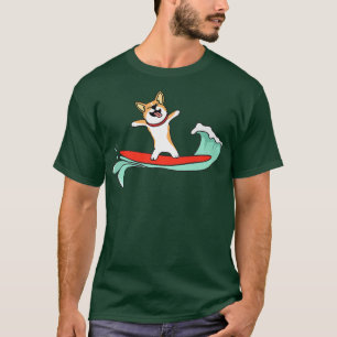 Surfen op Corgi Gifts voor mannen, vrouwen en Kind T-shirt