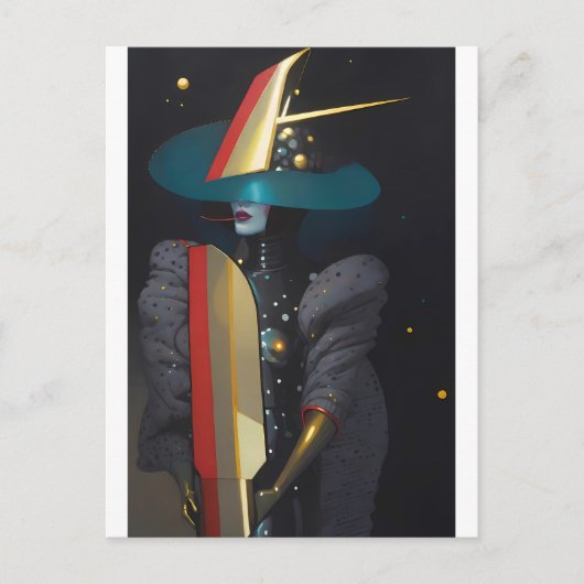 Surfen op de Astro-Heks Briefkaart (Voorkant)