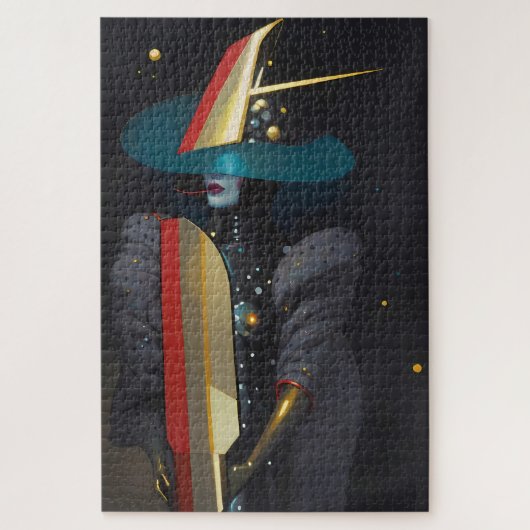 Surfen op de Astro-Heks Legpuzzel (Verticaal)