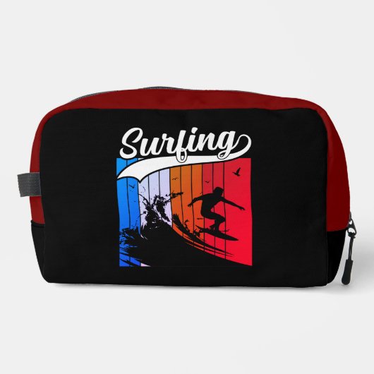 Surfen op de Big Wave Vibes Toilettasje (Voorkant)