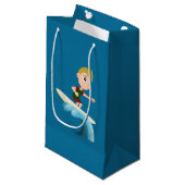 Surfen op de cartoon klein cadeauzakje (Voorkant Gekanteld)