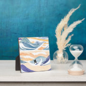 Surfen op de golf | Hedendaagse Waterverf Oceaan Fotoplaat (Insitu)