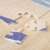 Surfen op de golf | Hedendaagse Waterverf Oceaan Legpuzzel (Zijkant)