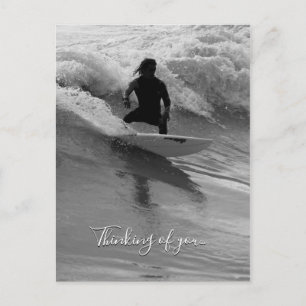 Surfen op de golven grijswaarden denken aan je briefkaart