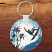 Surfen op de golven sleutelhanger (Voorkant)