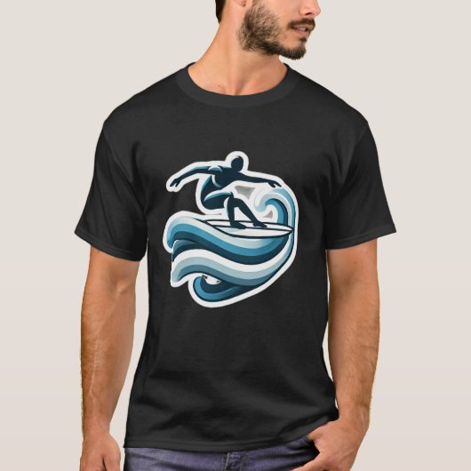 Surfen op de golven T-shirt (Voorkant)
