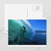 Surfen op de groene buis in het Zuid-Afrikaanse pa Briefkaart (Voorkant / Achterkant)