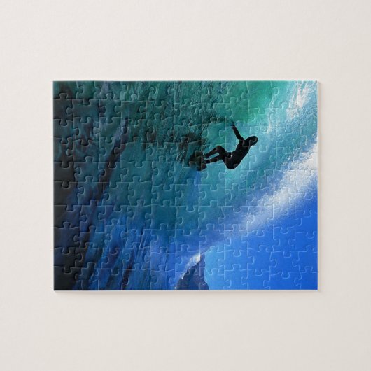 Surfen op de groene buis in het Zuid-Afrikaanse pa Legpuzzel (Horizontaal)