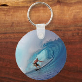 Surfen op de grote blauwe golf Mentawai-eilanden Sleutelhanger (Voorkant)