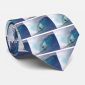 Surfen op de grote blauwe golf Mentawai-eilanden Stropdas (Opgerold)