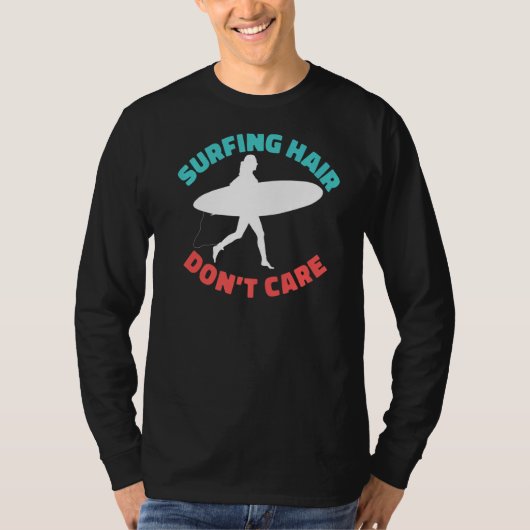 Surfen op de haarkoker t-shirt (Voorkant)