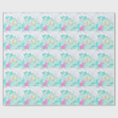 Surfen op de kerstman. cadeaupapier (Vlak)