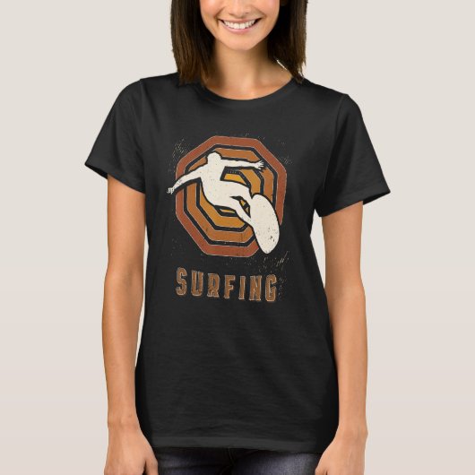 Surfen op de  Klassieke Sportliefde T-shirt (Voorkant)