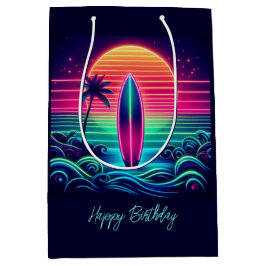 Surfen op de Neon Sunset- Medium Cadeauzakje