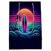 Surfen op de Neon Sunset- Medium Cadeauzakje (Achterkant)