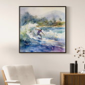 Surfen op de noord-Shore Oahu Hawaii Art Print