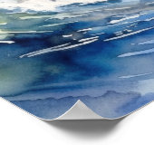 Surfen op de noord-Shore Oahu Hawaii Art Print (Hoek)