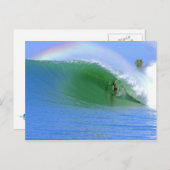 Surfen op de perfecte golf. briefkaart (Voorkant / Achterkant)