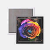 Surfen op de Rainbow Roos Magnet (Voorkant / Achterkant)