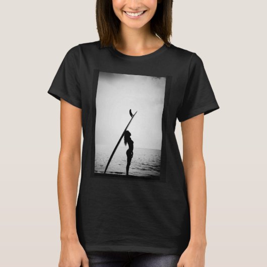 Surfen op de rand van de rand t-shirt (Voorkant)