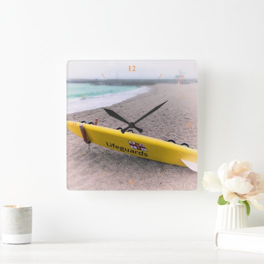 Surfen op de redding, West Bay, Dorset Vierkante Klok (Huis)