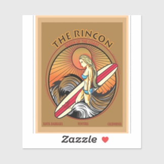 SURFEN OP DE RINCON VENTURA CALIFORNIË STICKER