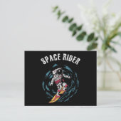 Surfen op de ruimtevaart briefkaart (Staand voorkant)