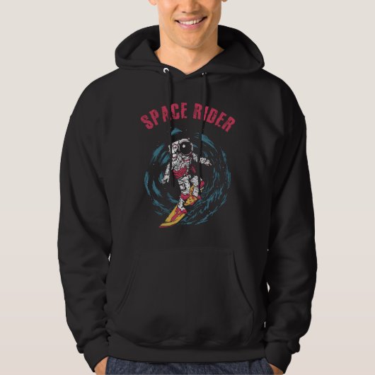 Surfen op de ruimtevaart hoodie (Voorkant)