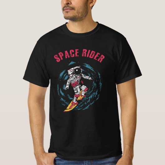 Surfen op de ruimtevaart t-shirt (Voorkant)