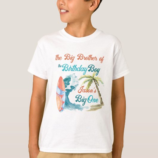 Surfen op de verjaardag van de grote foto t-shirt (Voorkant)